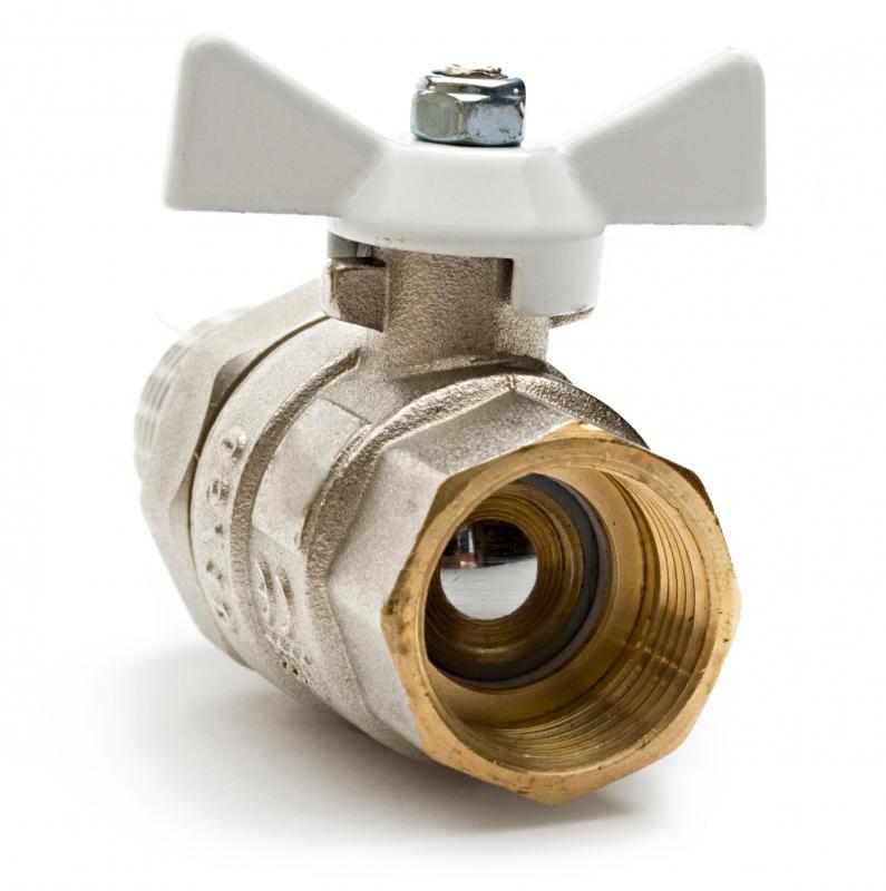 Ball valves control the flow of a gas or liquid by rotating a spherical surface inside the pipe.