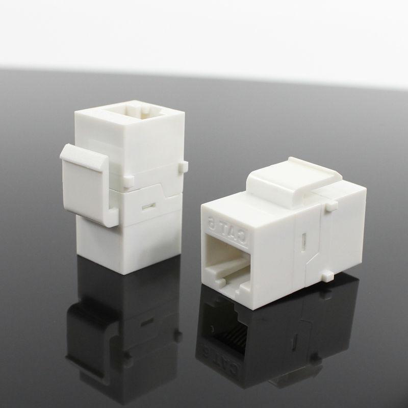 A Cat6 keystone coupler.