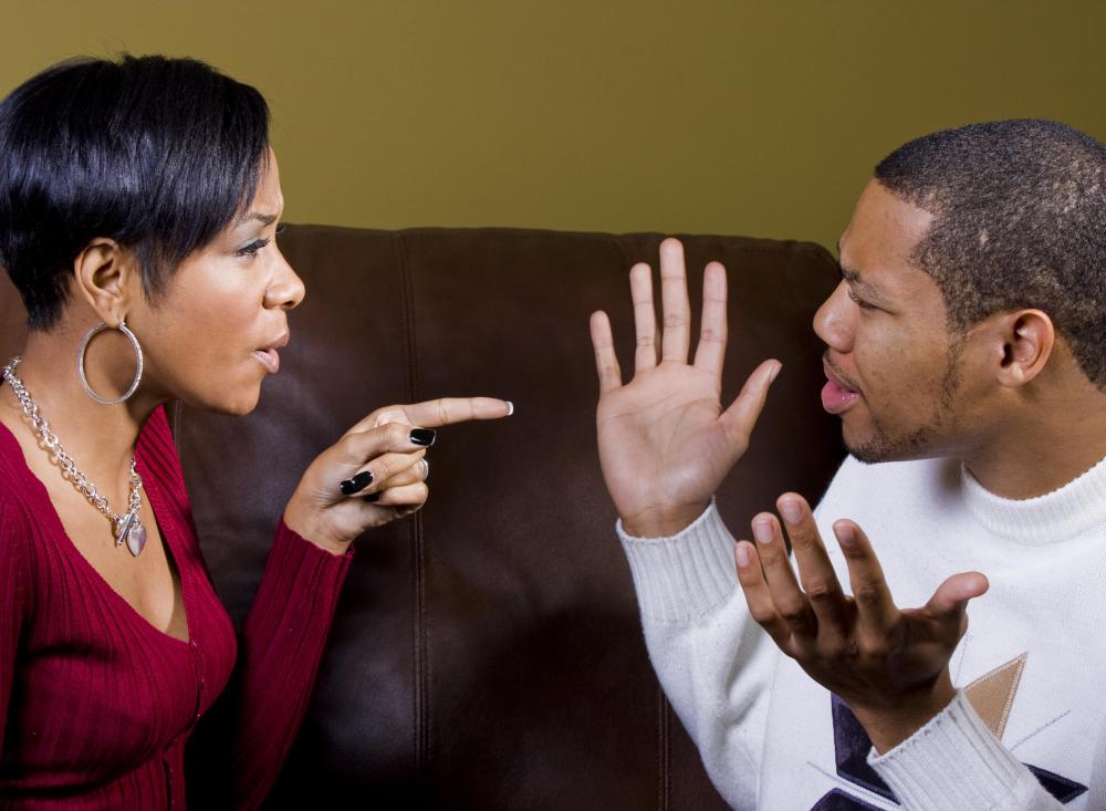 Couples that can't reach a compromise on an issue may end up arguing it out.