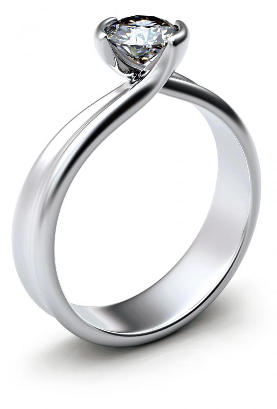 Tungsten wedding ring with diamond