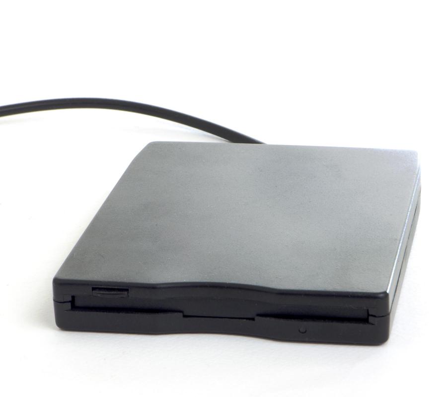 External disks may be utilized via a floppy disk drive.