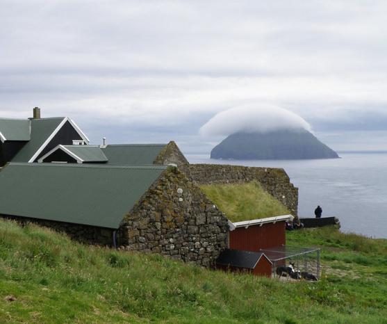 The uninhabited island of Lítla Dímun, the smallest of Denmark's Faroe Islands, is nearly always topped by a lenticular cloud.