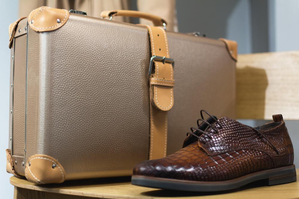 Faux leather accessories such as shoes and briefcases can be fashioned to look very similar to real leather.