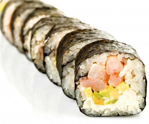 Sushi rolls should be tightly packed.
