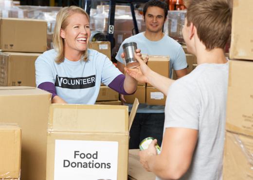 A food bank can provide fire victims with a source of food.