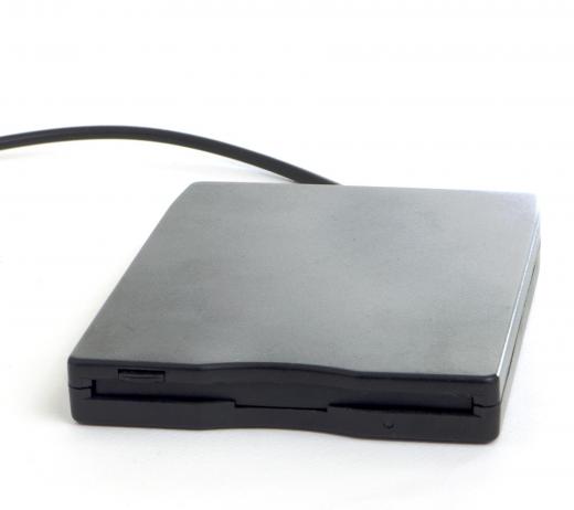 External disks may be utilized via a floppy disk drive.