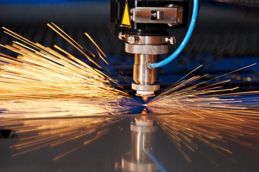 A powerful laser diode is used in laser cutting machines.