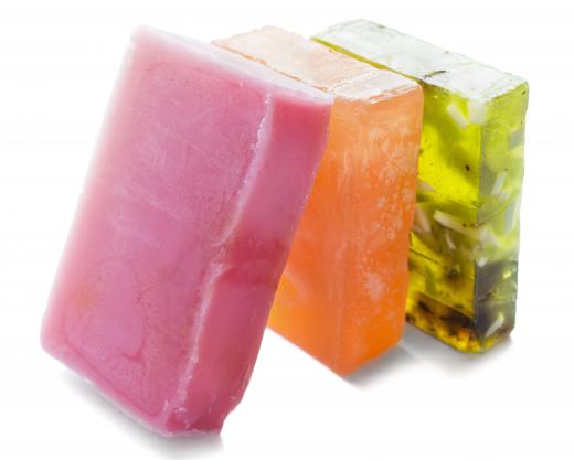 Homemade soap can be made using saponification process.