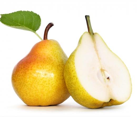 Farm guides might point to where to find fruit like pears when they are in season.