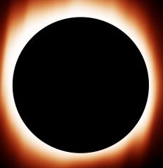 A solar eclipse, which can be caused by syzygy.