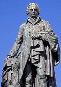A monument honoring Adam Smith, a famous economist.
