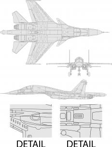 An aircraft plan designed by an aeronautical engineer.