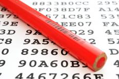 A page of encrypted data