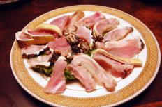 Marinated alligator meat.