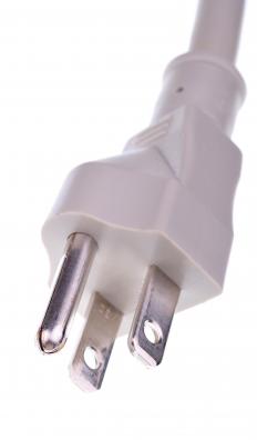 110 volt grounded American plug for a wall outlet