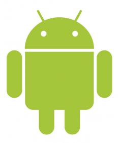 The Android logo represents Android, which is a popular type of smartphone operating system