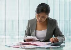 A internal auditor working.