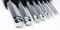 Allen wrenches, which are used with hex head nylon screws.