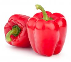 Chunks of colorful bell peppers can make a good, healthy snack for kids.