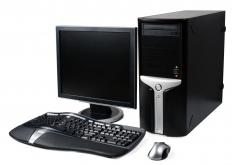 A desktop computer.