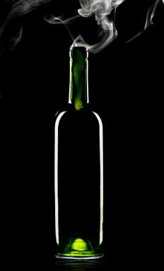 Chilled white wine.