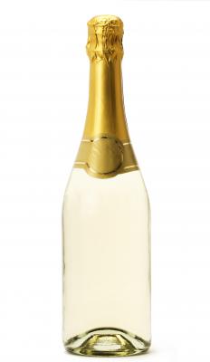 A bottle of elderflower champagne.