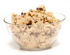 Bowl of chocolate-chip cookie dough