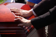 Mourners at a funeral.