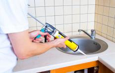 A caulking gun can be used to apply elastomeric sealant.