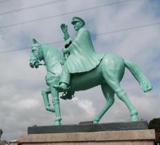 A statue of Chiang Kai Shek, who led Taiwan from 1950 to 1975.