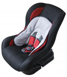 A travel booster seat.