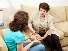 Child psychologist with teen girl.