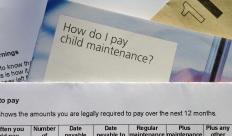 Paperwork about paying child support.