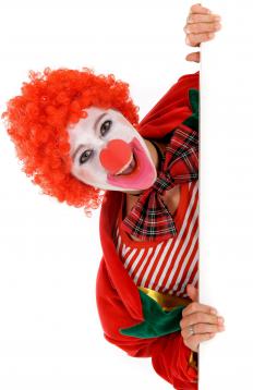 A clown at a circus-themed party.