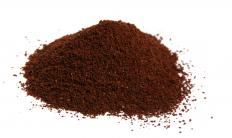 Coffee grounds, which is what coffee ground vomiting looks like.