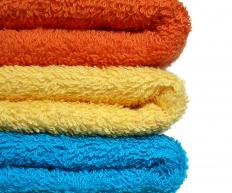 Colored cotton skin towels