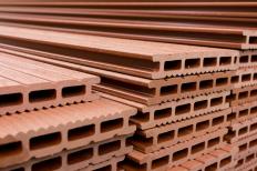 Builders often choose composite materials such as this composite brick to save money, or for ecological reasons