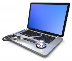 A laptop used to access medical records.