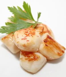 Cooked scallops. 