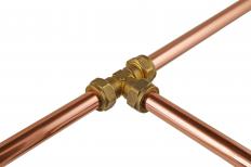Copper pipes.