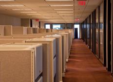 Cubicles in an office building