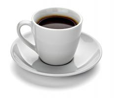 Coffee in a porcelain cup.