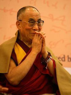 The Dalai Lama, a high lama of of Tibetan Buddhism.