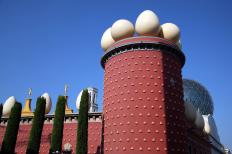 Surrealist art installation on the exterior of the Dali Museum