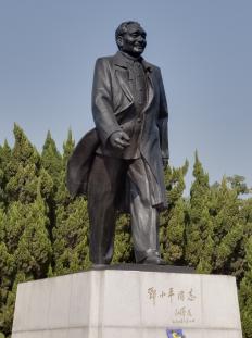 A statue of Deng Xiaoping, the Chinese politician who introduced the idea of the socialist market economy, sometimes considered state capitalism.