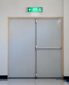 An egress door is an exit designed to allow safe evacuation from a building during an emergency.