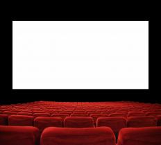 A movie theater in a multiplex.