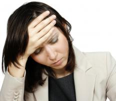 A fatigued woman.