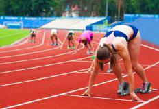 Some track uniforms feature racerback bra tops.