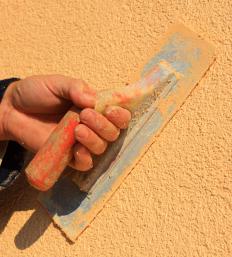 Stucco with a fine texture